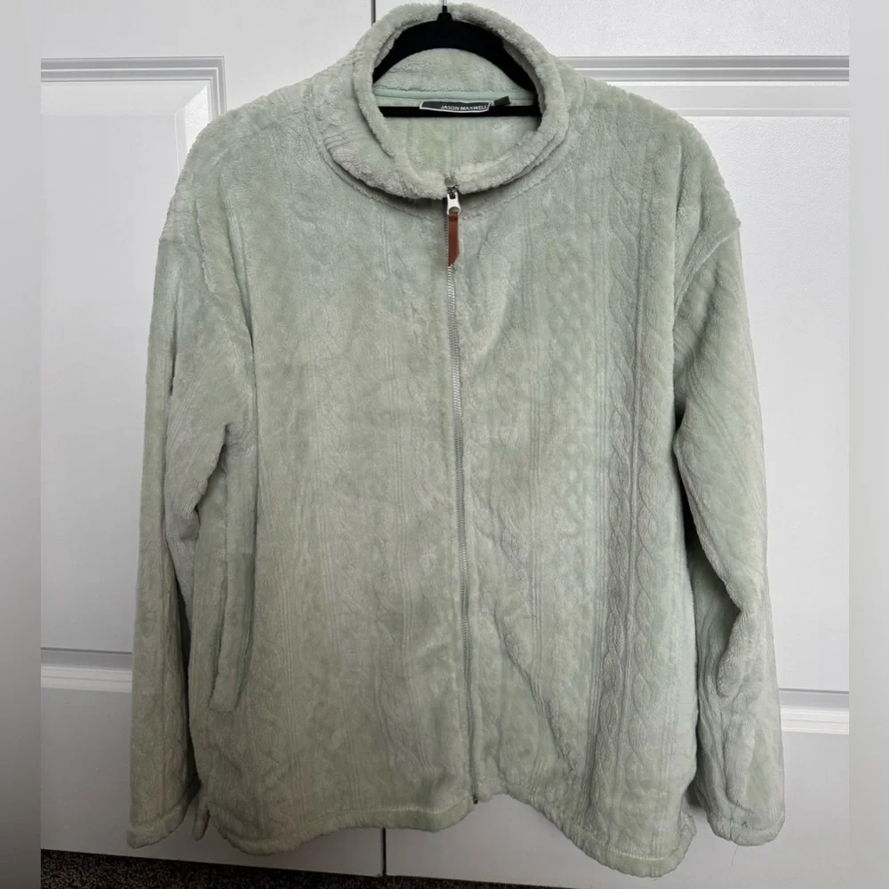 Jason Maxwell Fleece Jacket Light Zip Up Size Large - Picture 1 of 2